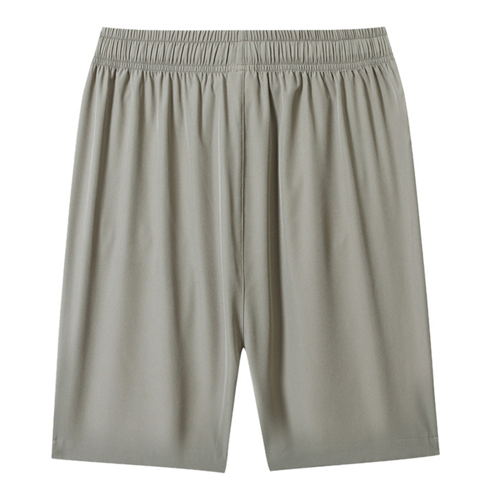 thumbnail image 5 of Pantalones cortos casuales para hombre: corte holgado de verano, cintura elástica, bolsillos con cremallera, transpirables, para uso diario deportivo con camisetas., 5 of 6